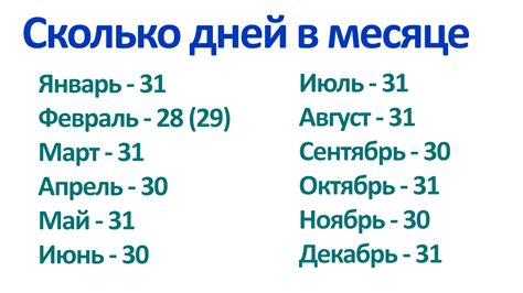 Какие месяцы входят в число «28 дней»?