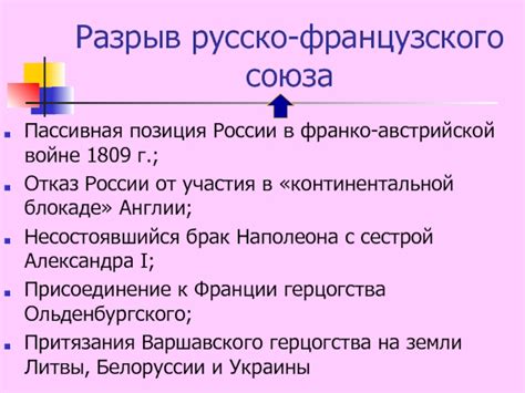 Отказ России от континентальной блокады Великобритании