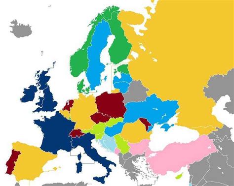 Список признаваемых полов в Европе